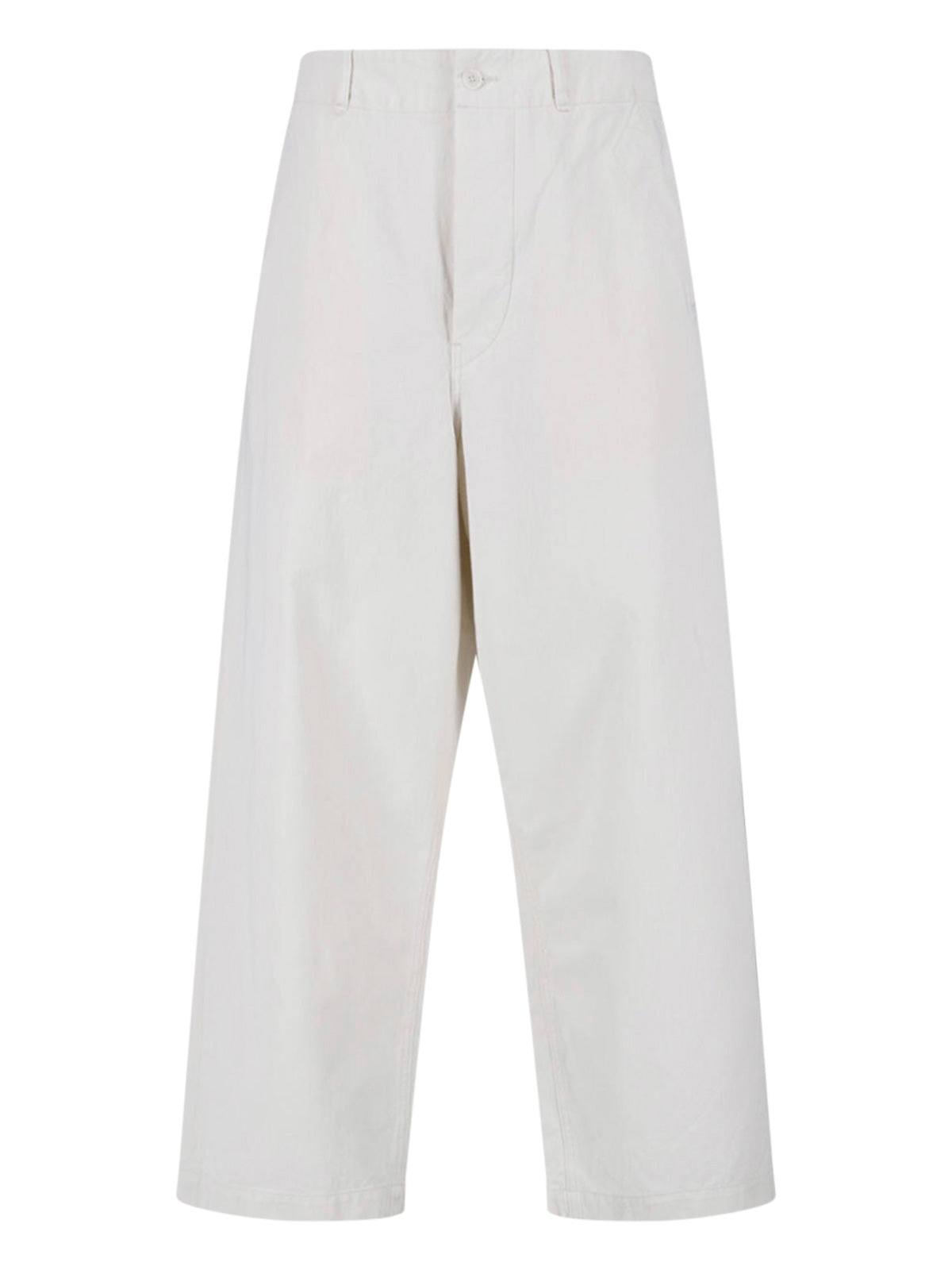 White Water-Repellent Cotton Drill Trousers