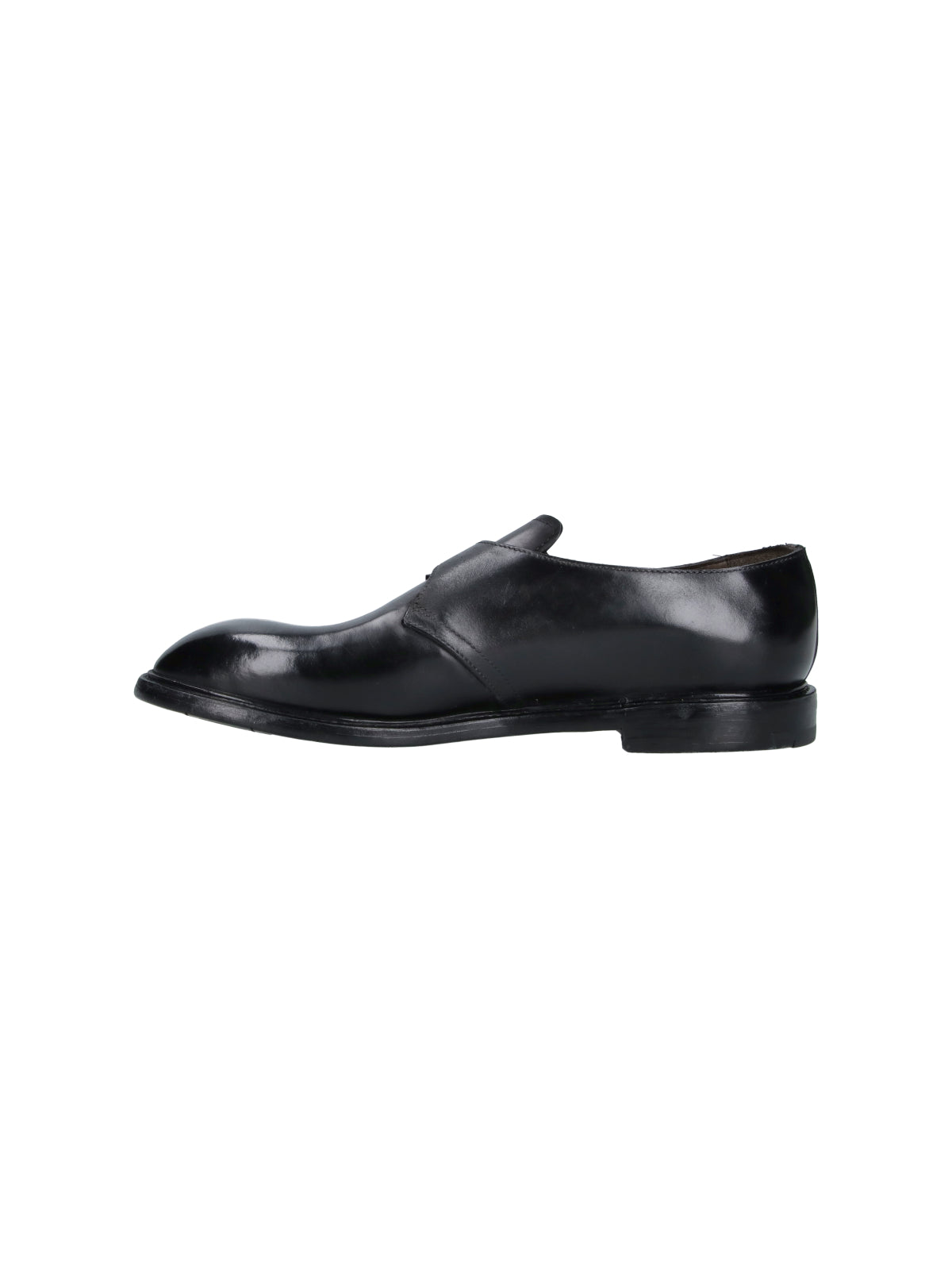 Black King Adjustable Buckle Leather Moccasins