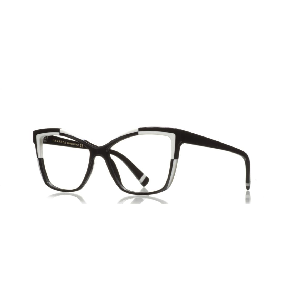 Fusioni 103 Bold Two-Tone Acetate Eyeglasses with Angular Frame