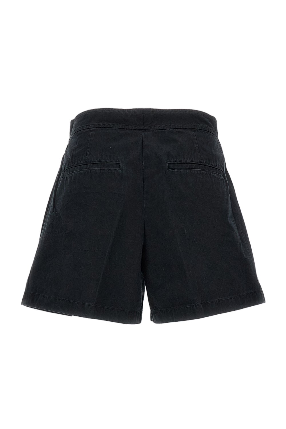 Thigh-Length Cotton Shorts with Wide Flared Leg