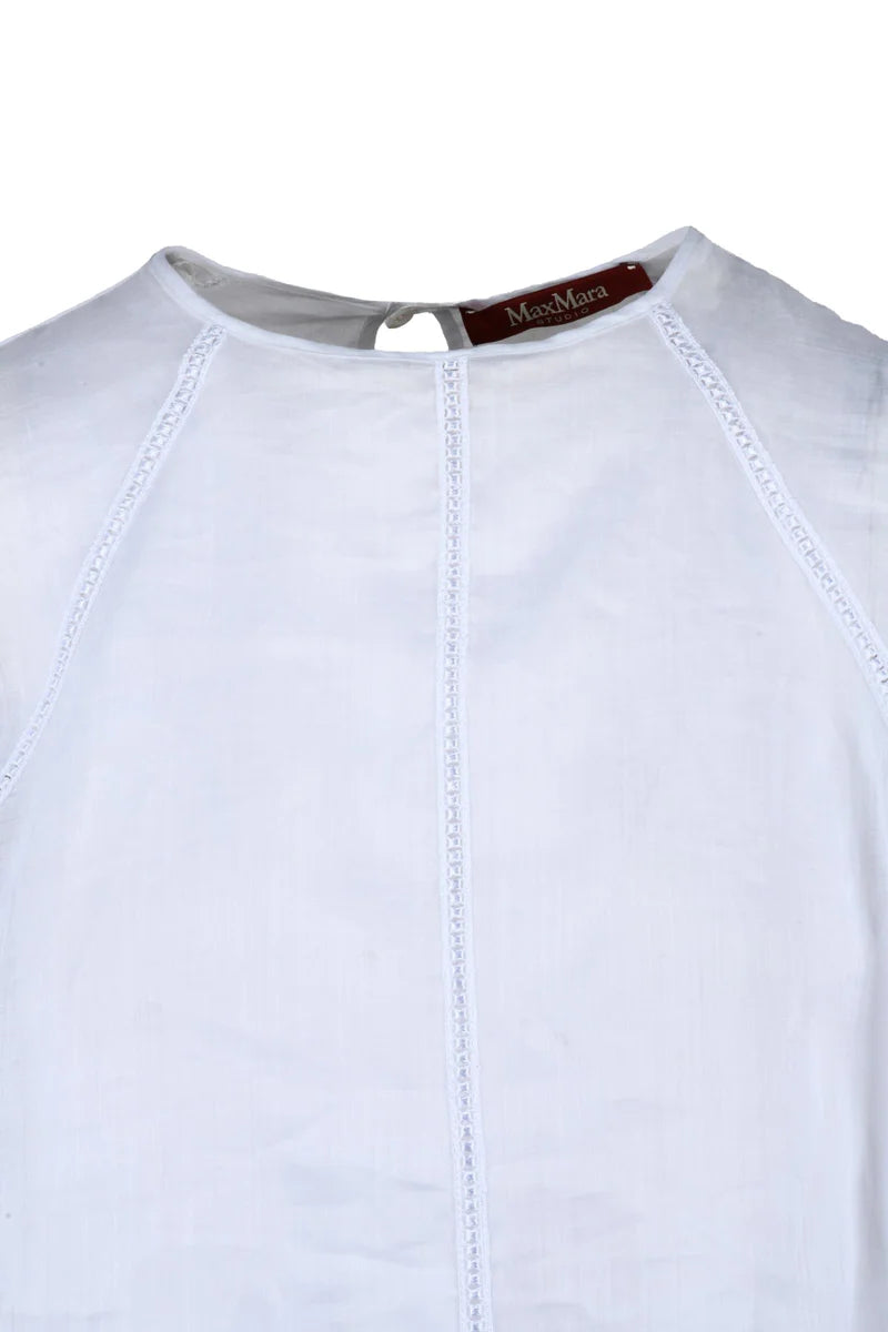 Edile Brushed Ramie Blouse - White