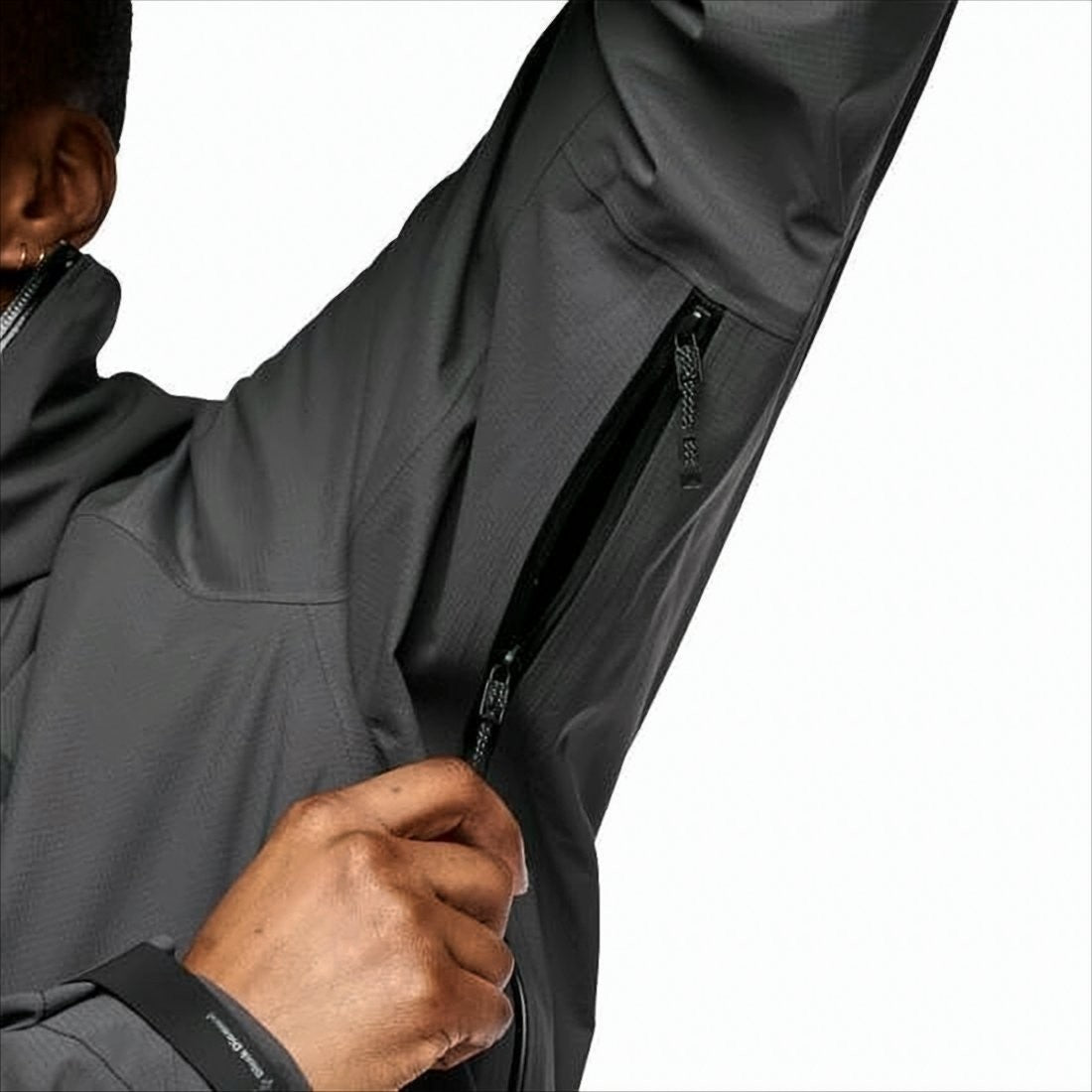 Matte Finish Black Diamond Jacket with Hood