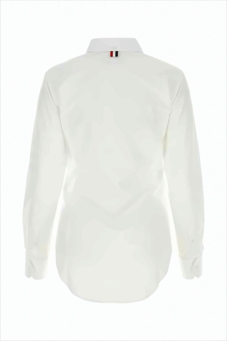 Classic Long-Sleeve Button-Up Shirt with Pointed Collar