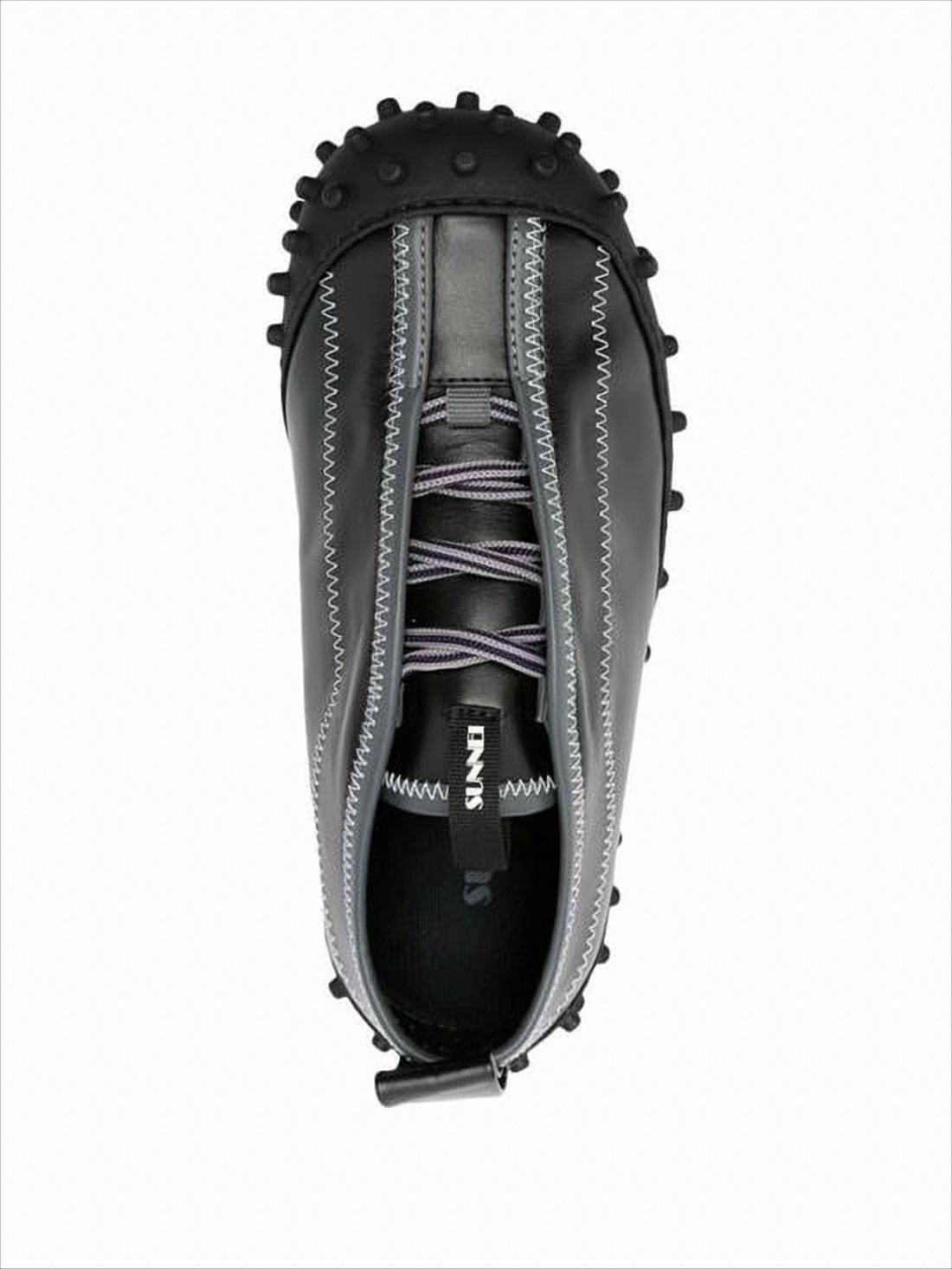 Eleganckie Czarne Skórzane Sneakersy