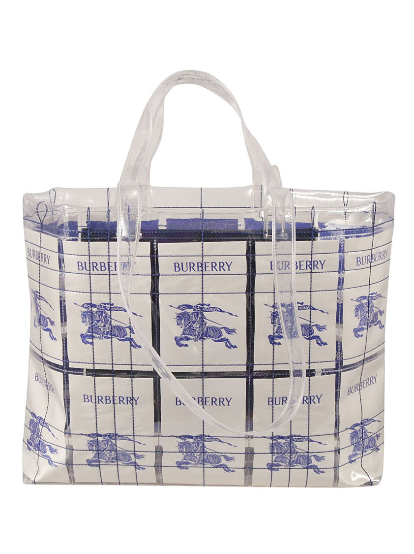 Transparent Structured Bag With Classic Equestrian Motif
