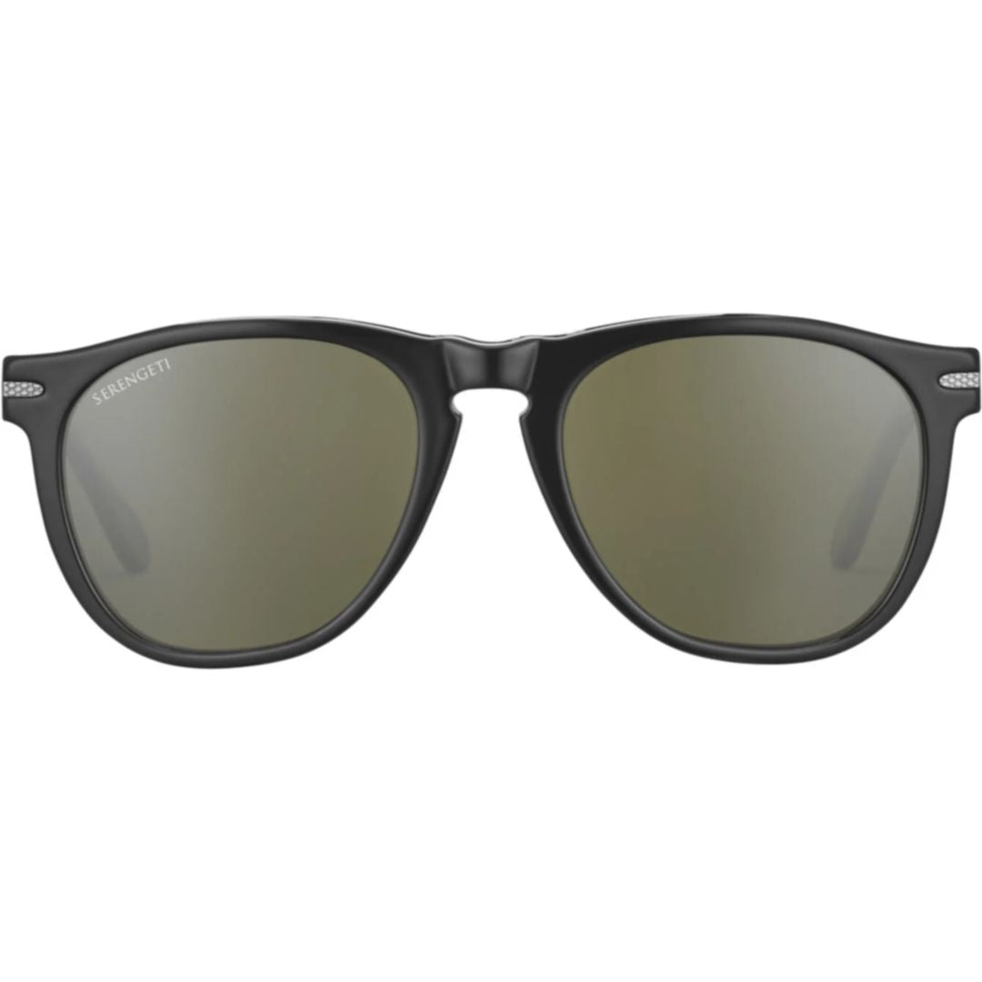 Amboy Matte Black Rounded Frame Sunglasses