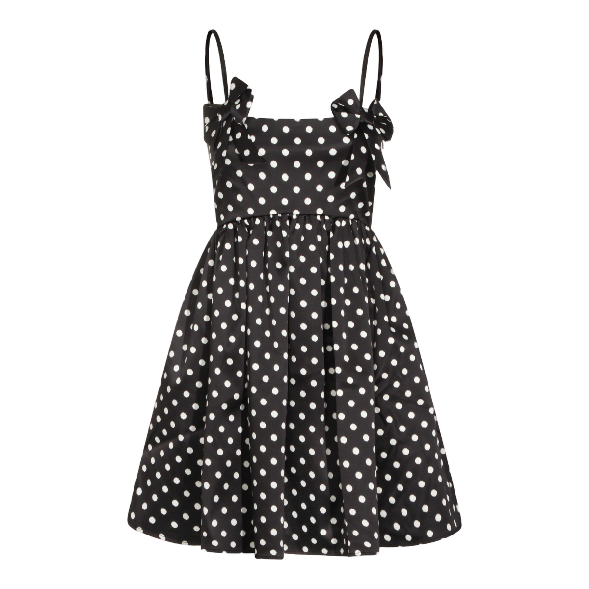 Mini Black Polka Dot Dress