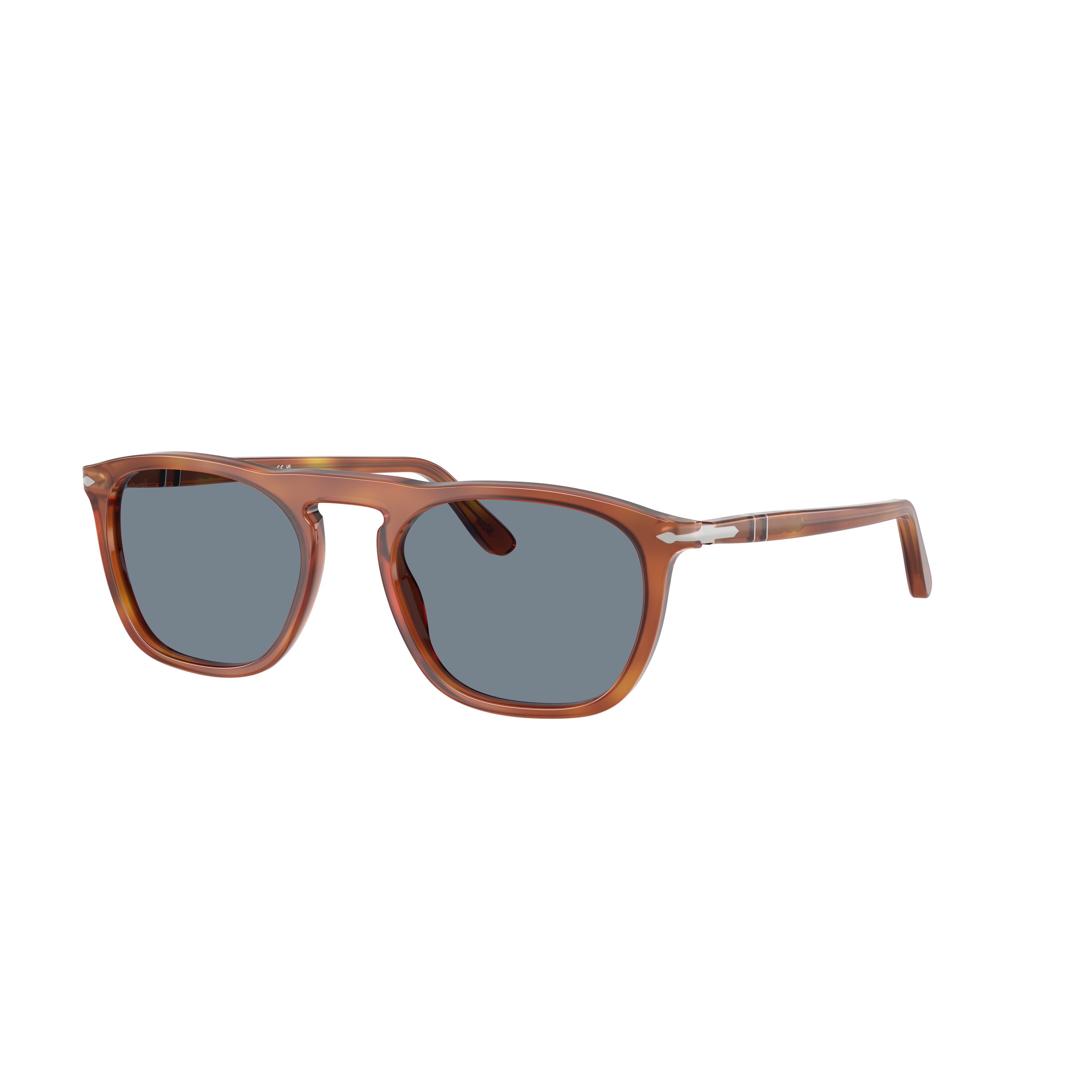 0po3391s Translucent Brown Acetate Square Frame Sunglasses