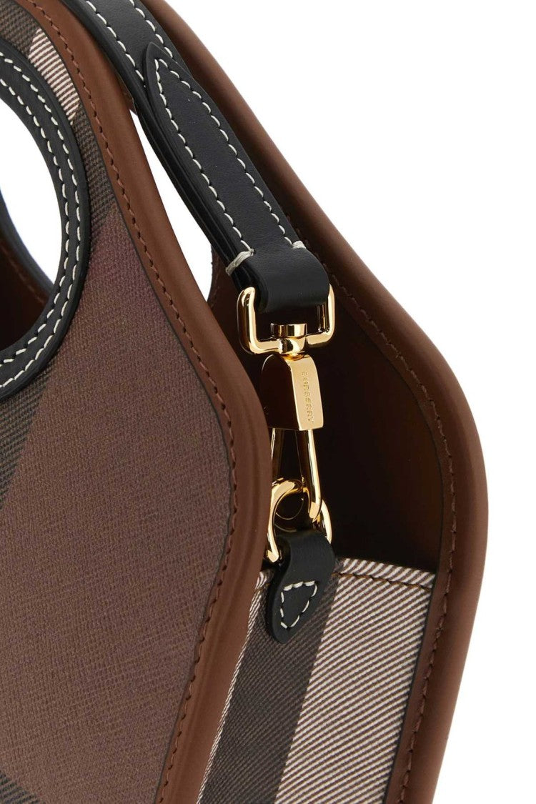Structured Check Pattern Tote Bag
