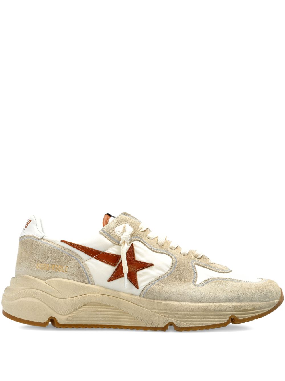 Sneakers With Brown Star Accent