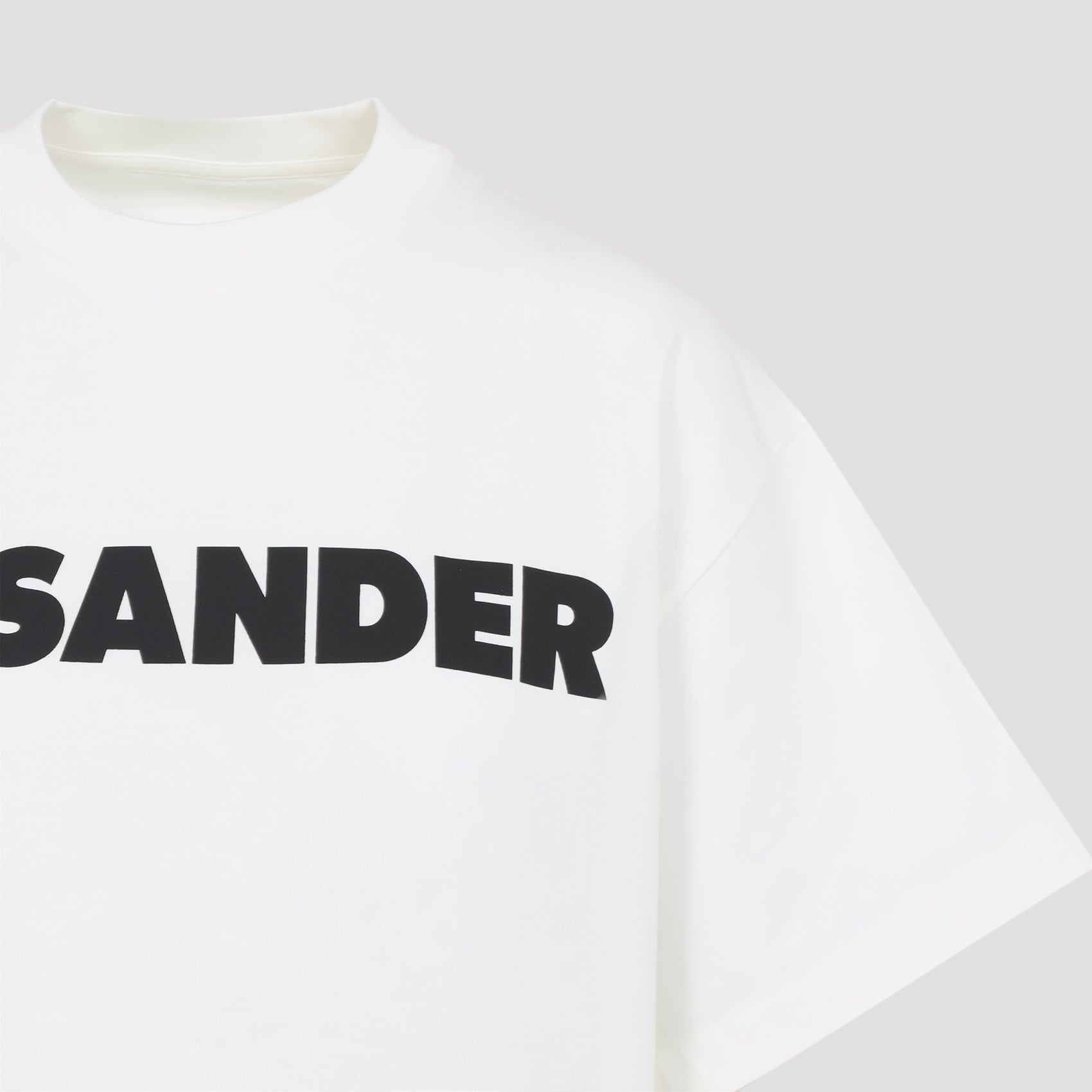 White Cotton Crew Neck T-Shirt