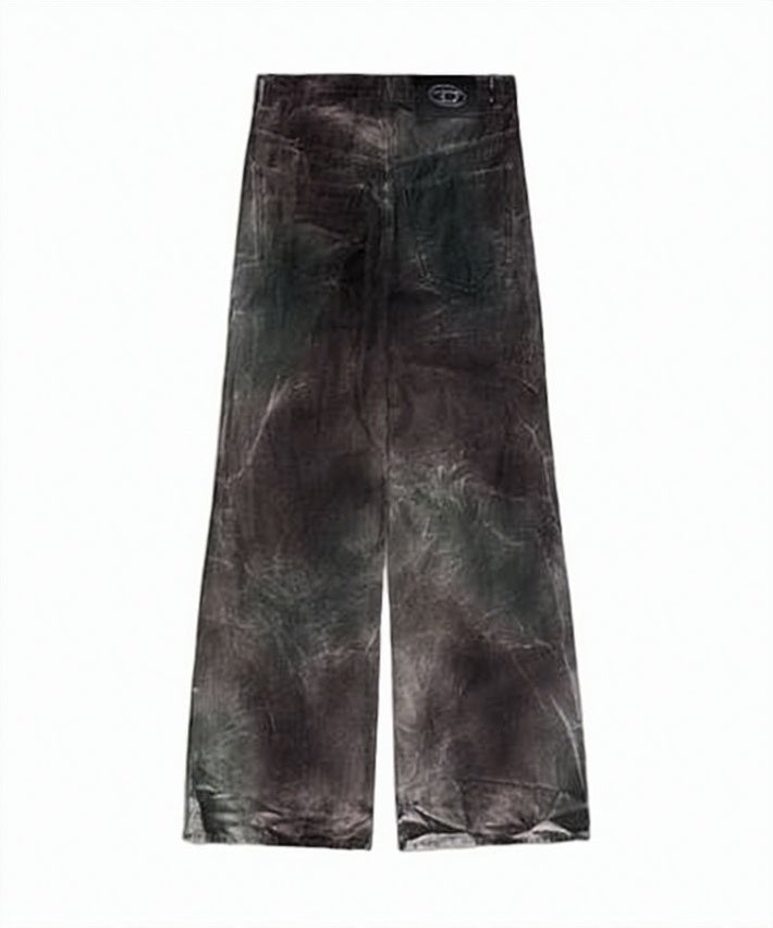Straight-Leg Black Pants with Classic Waistband