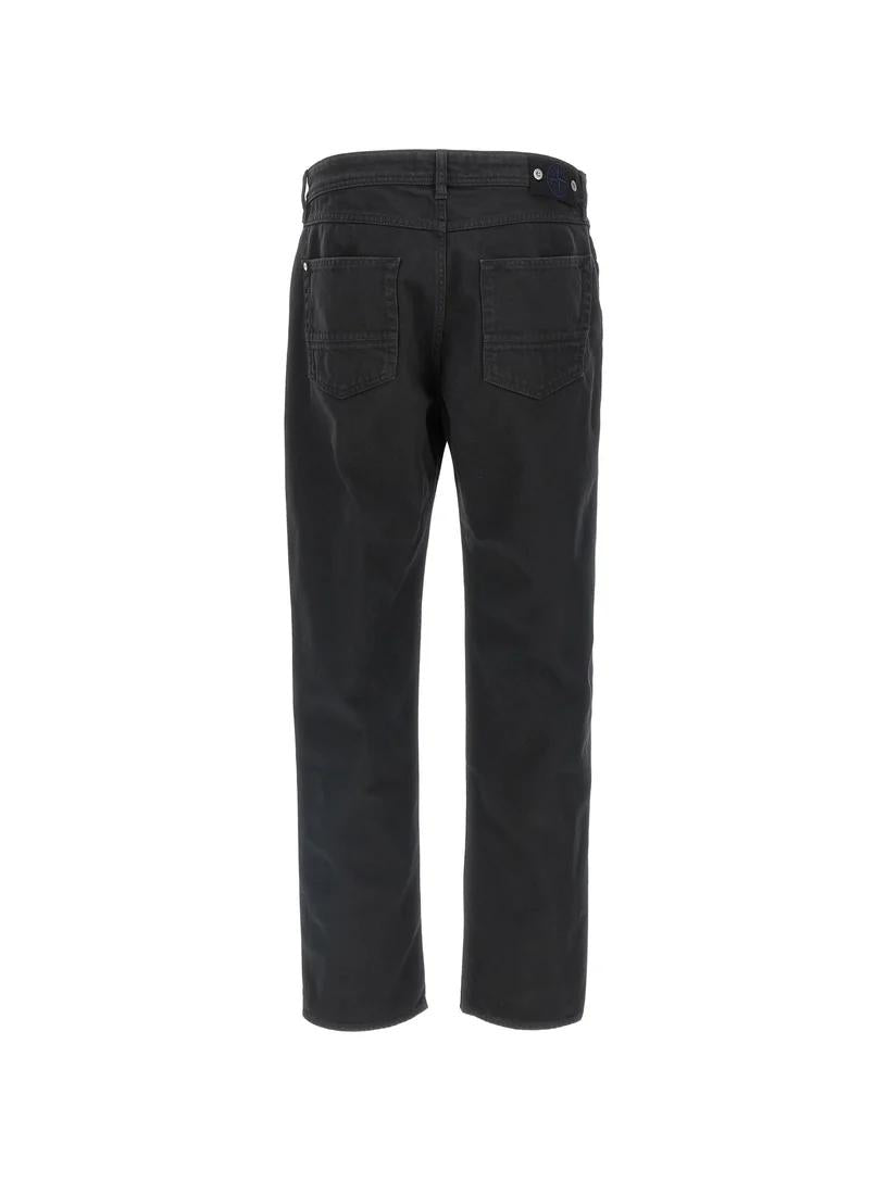 Straight-Leg Mid-Rise Jeans With Five-Pocket Design