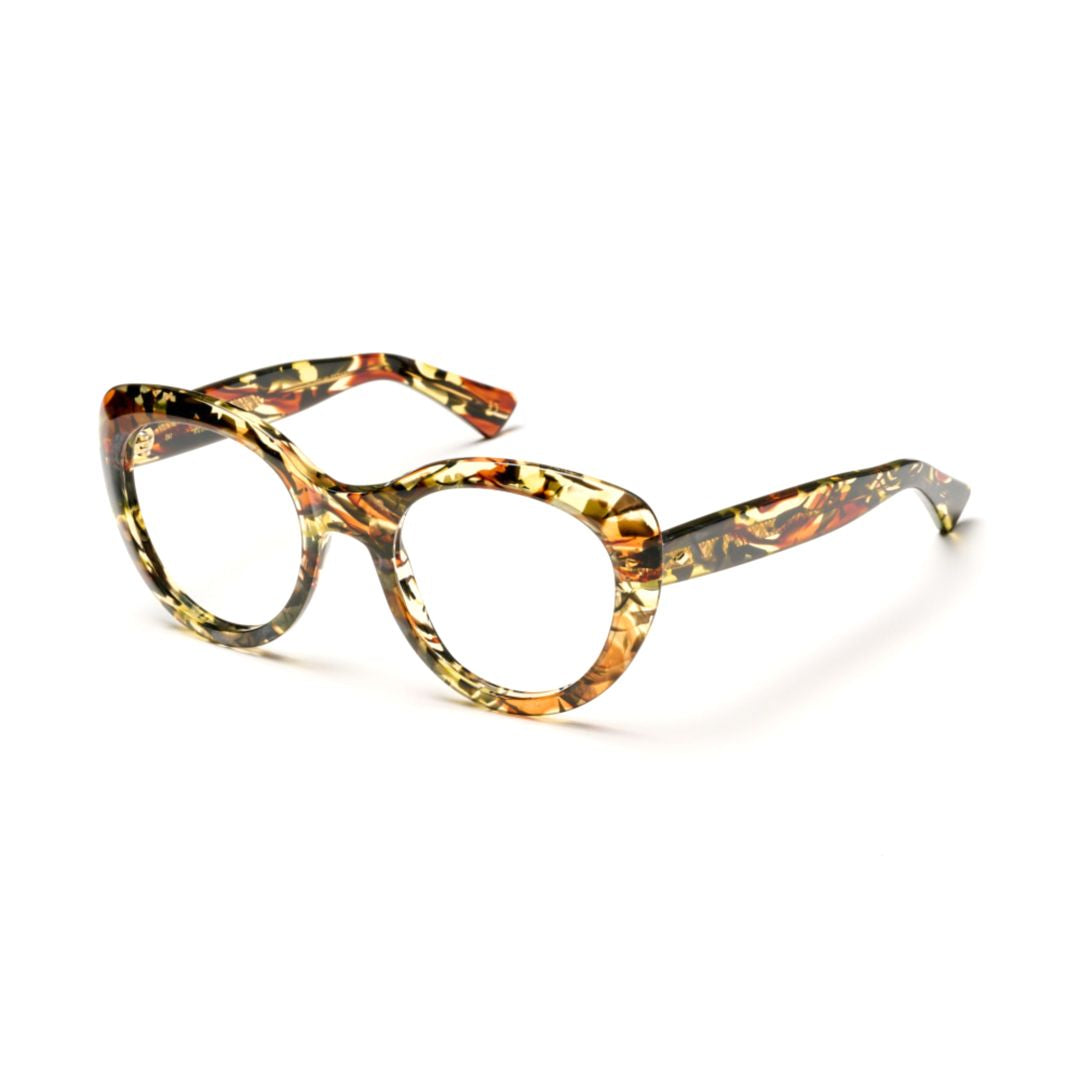 Sophia Glamour Rounded Tortoiseshell Frame Sunglasses with Glossy Finish