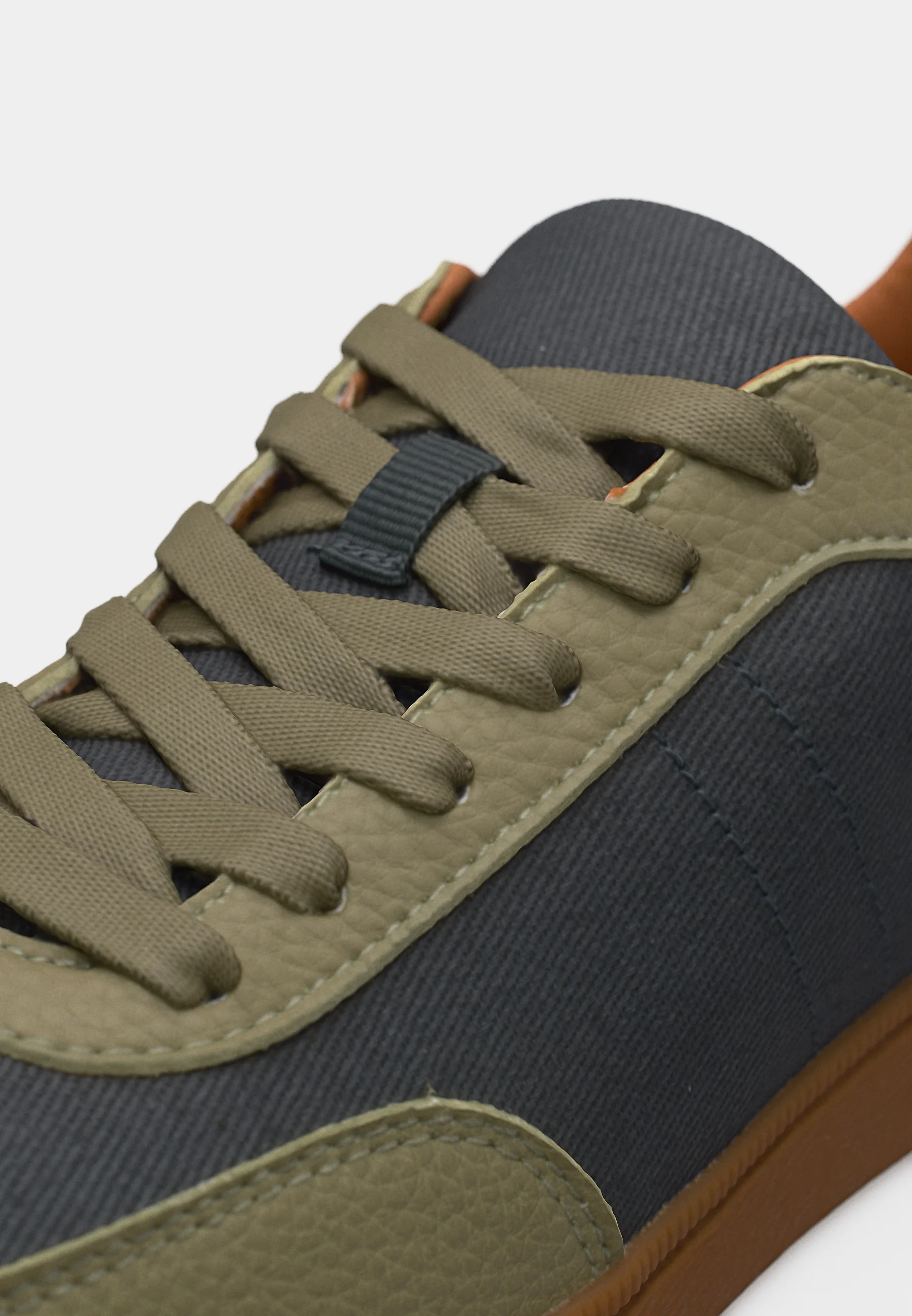 Gray Bicolor Bovine Leather Sneakers