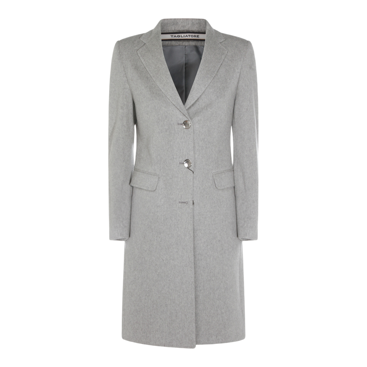 Tailored Grey Coat with Notch Lapel