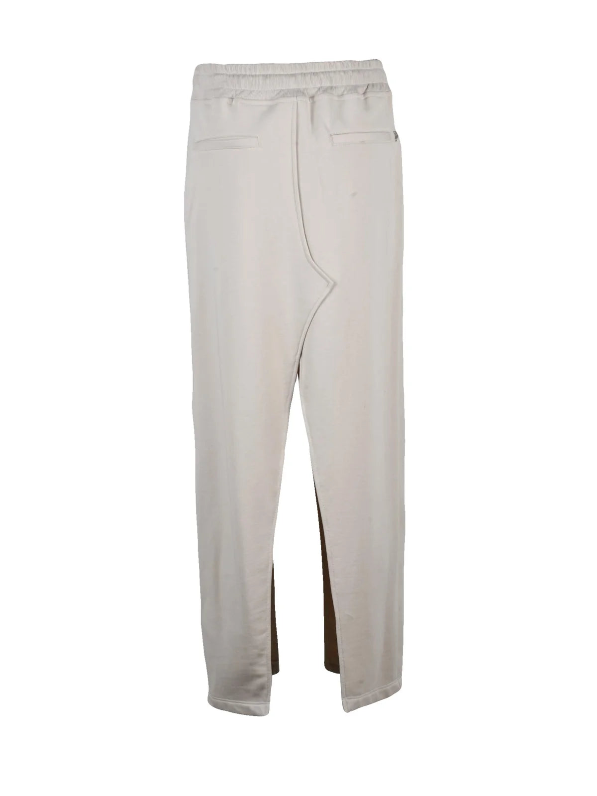 Beige Cotton Polyester Women Crop Pants