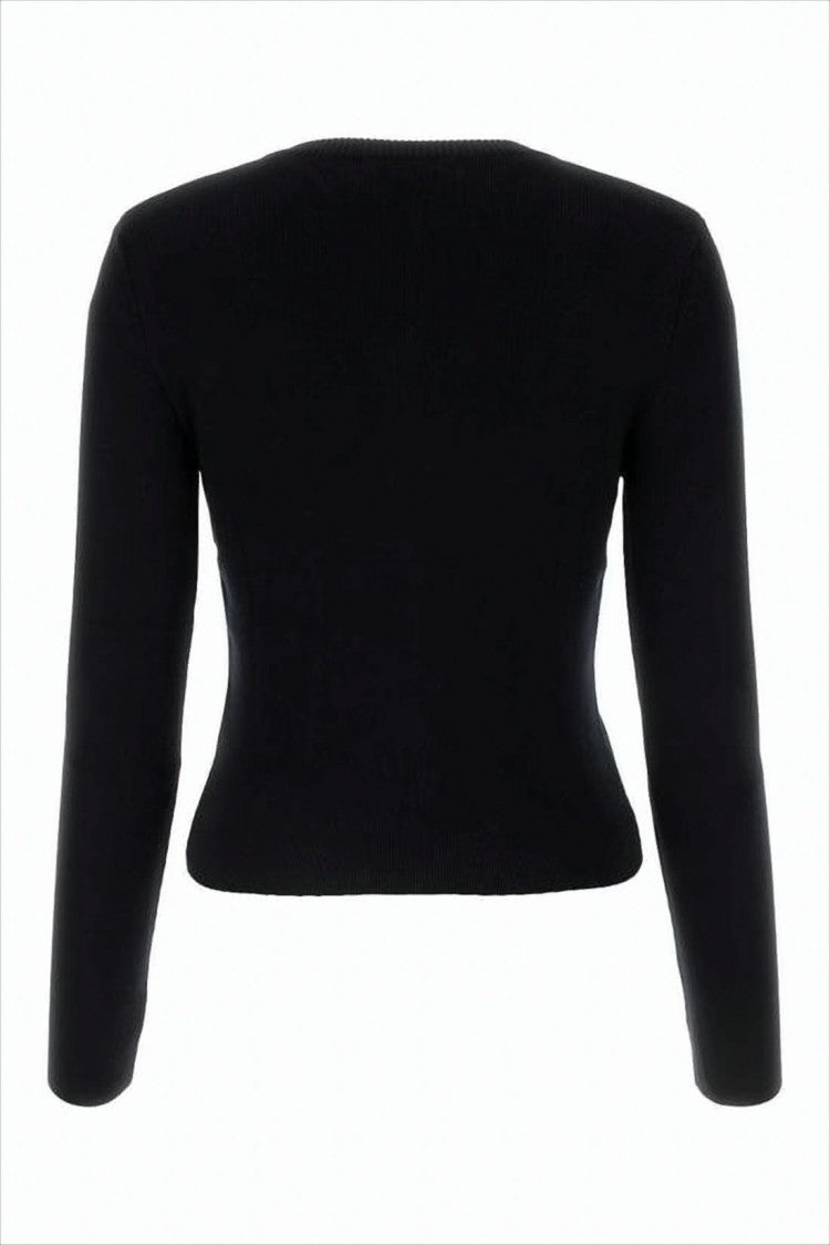 Fitted Cardigan with Button-Down Front