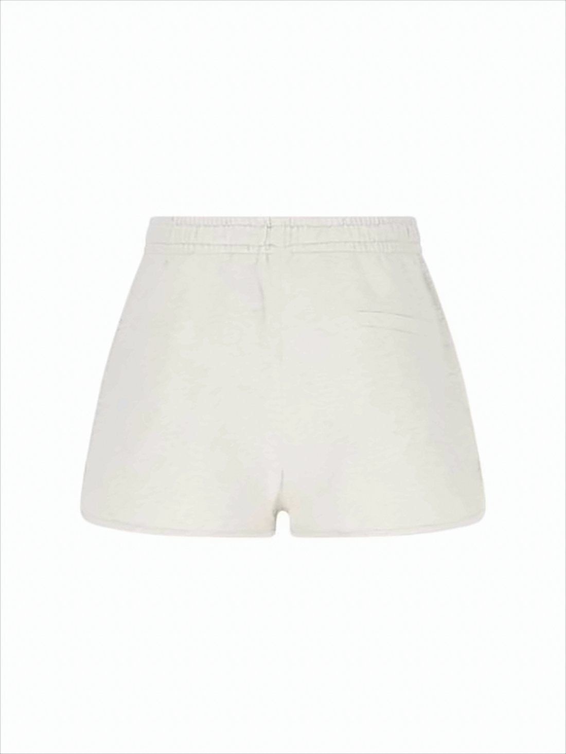 Heathered Fabric Shorts With Drawstring And Logo Detail