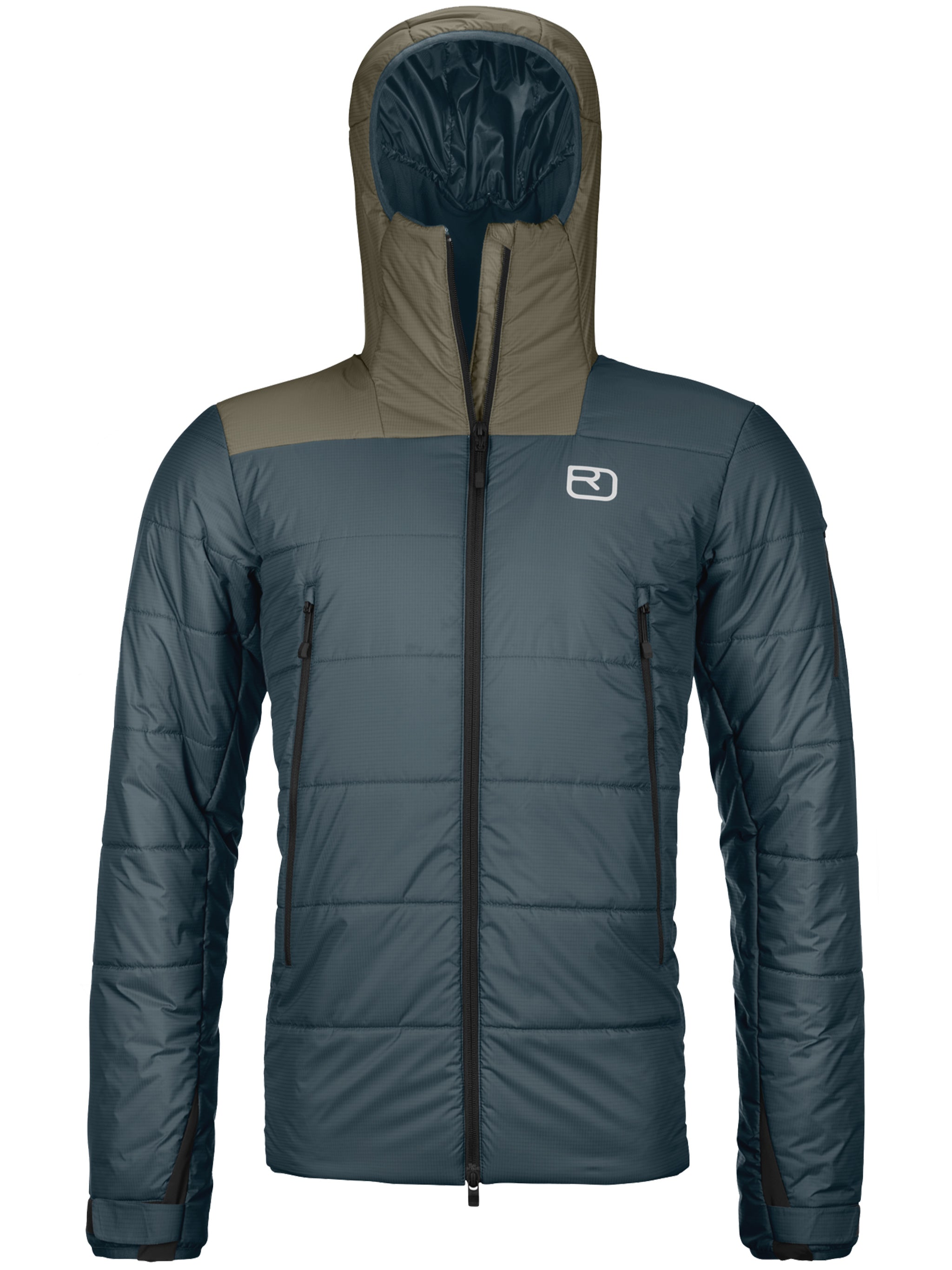 Blue Swisswool Zinal Quilted Hooded Ski Jacket