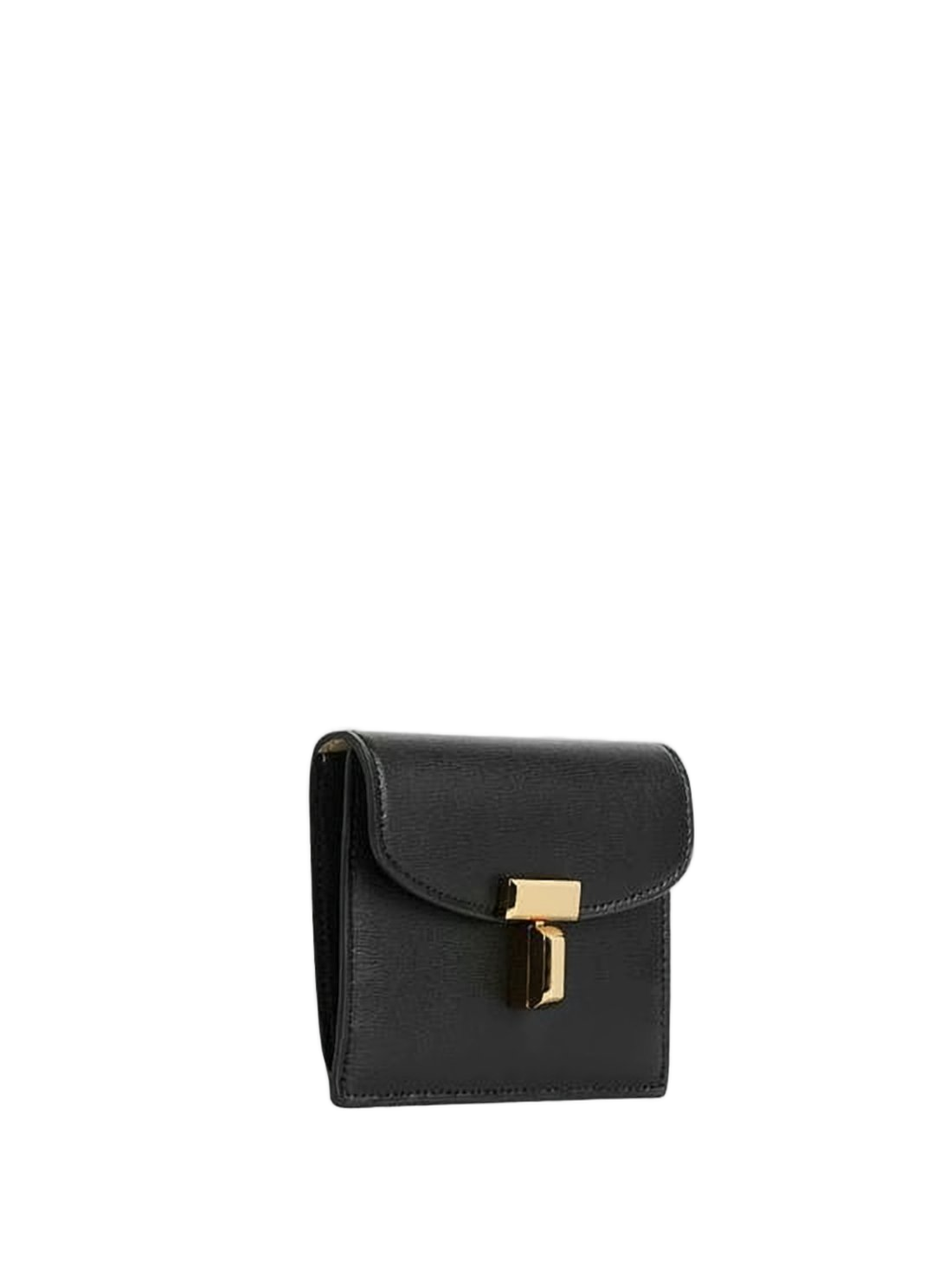 Sleek Black Cowhide Leather Wallet