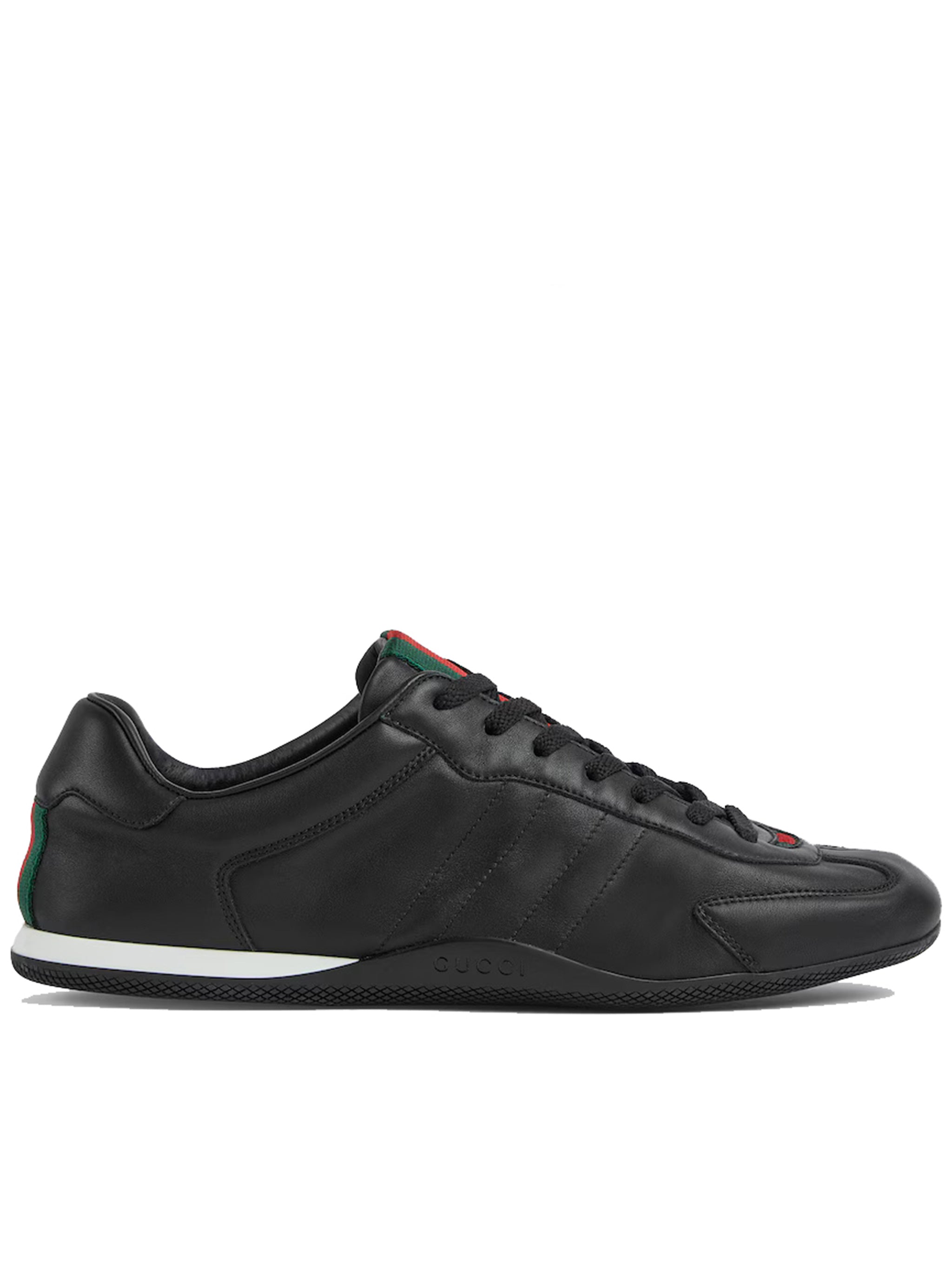 Black Shift Low-Profile Leather Sneakers
