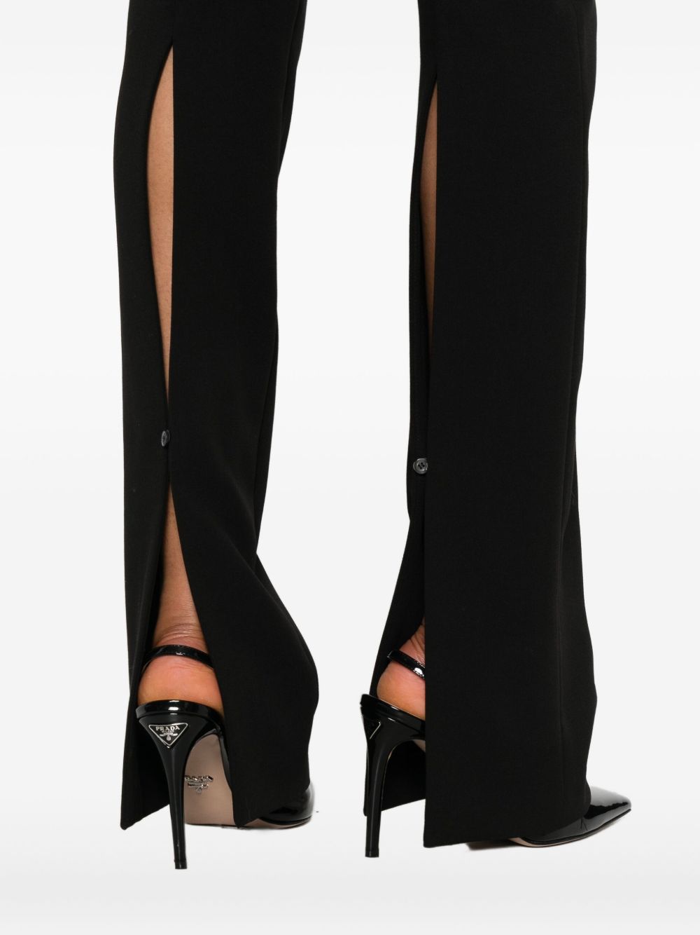 Slim-Fit Black Trousers With Flare
