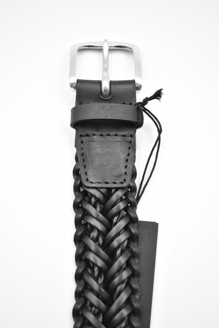 Braided Brown Orciani Belt with Buckle