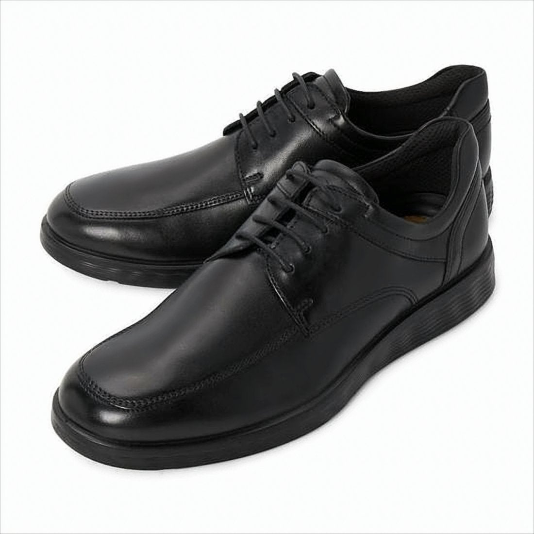 Lace-Up Shoes with Smooth Cowhide Leather Upper