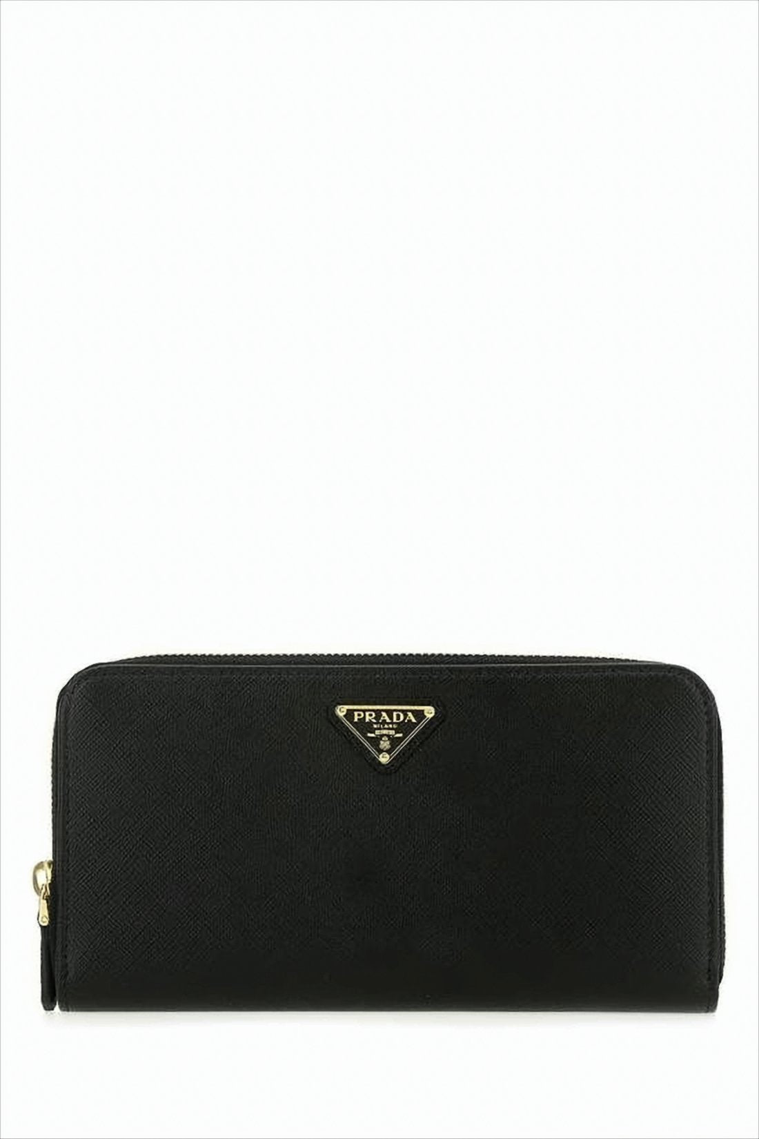 Zip-Around Wallet in Textured Leather