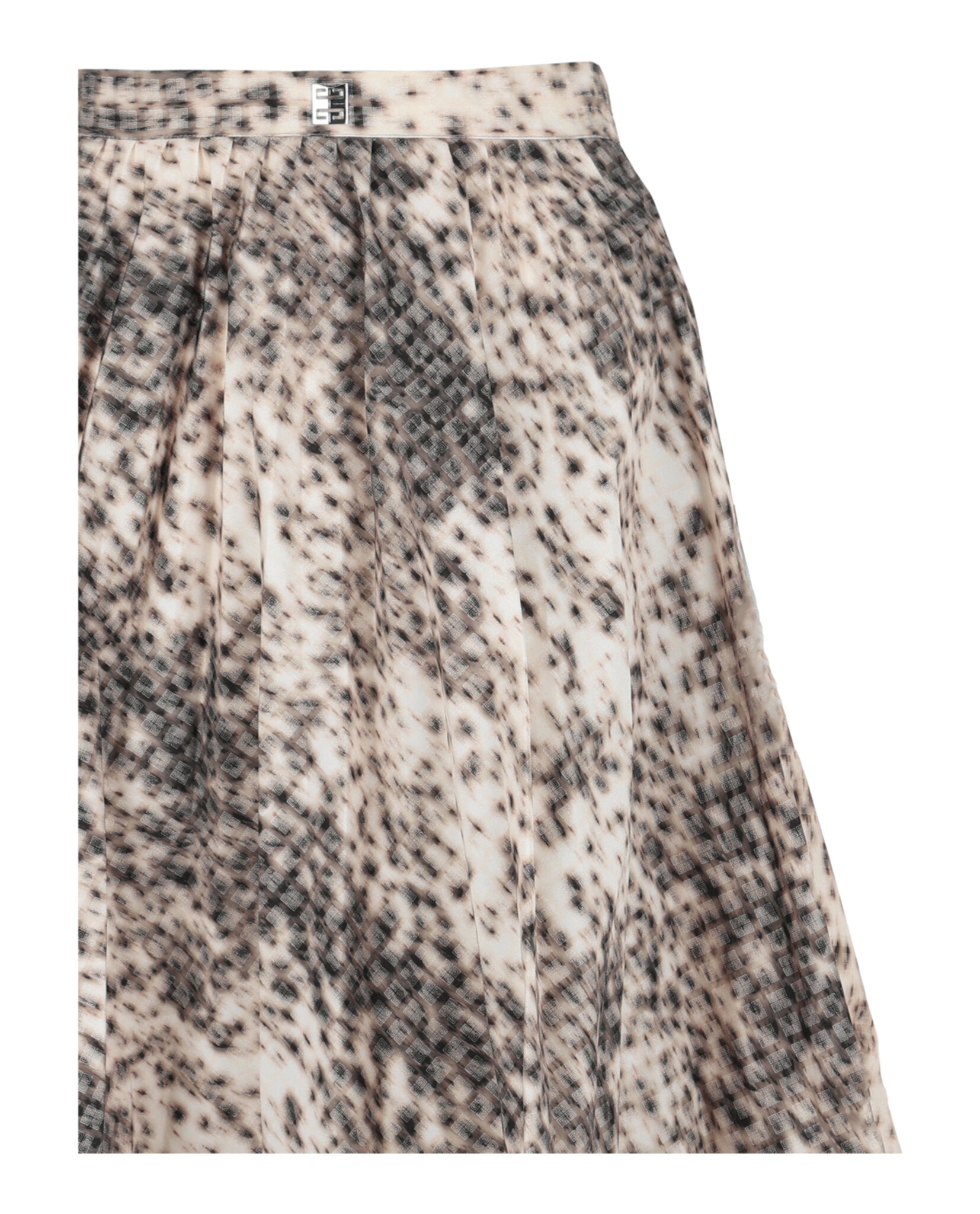 Printed Pleated Midi Skirt