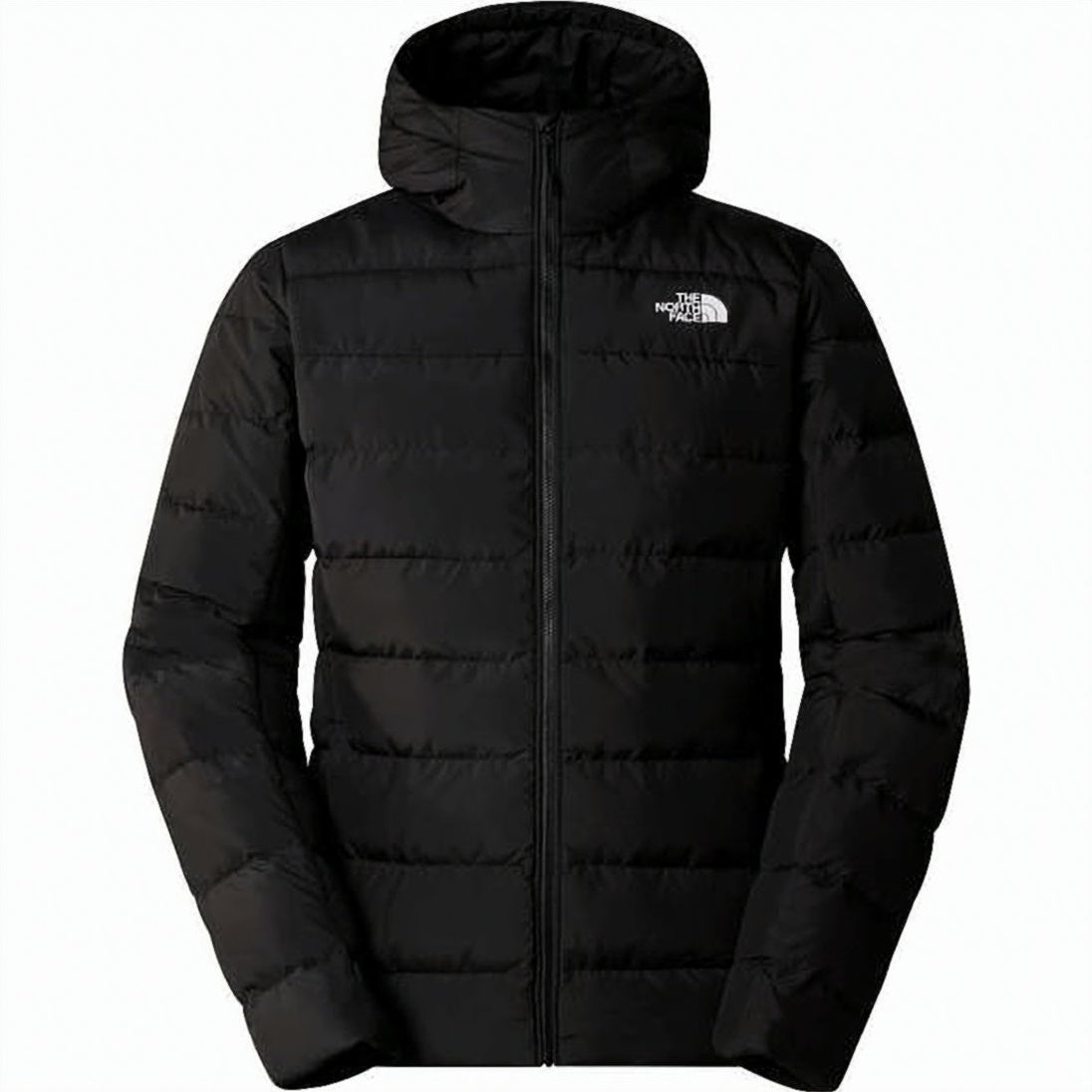 Hooded Down Jacket with Horizontal Quilting