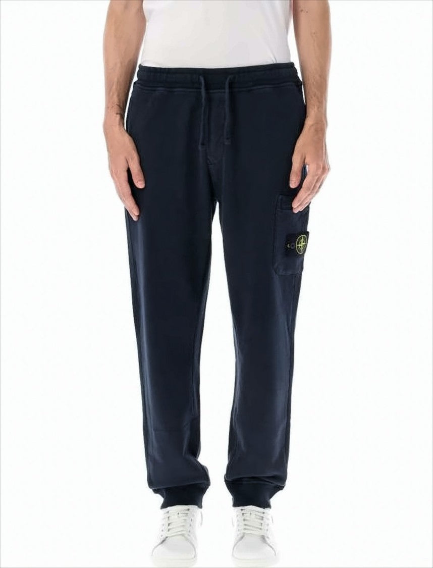 Relaxed-Fit Blue Training Pants with Drawstring