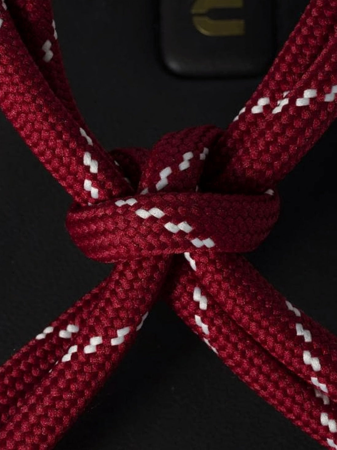 Burgundy Rope Strap Ankle Buckle Sandals