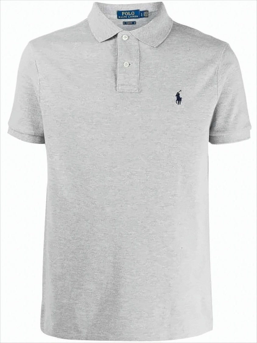 Short-Sleeve Polo Shirt With Ribbed Collar And Embroidered Logo
