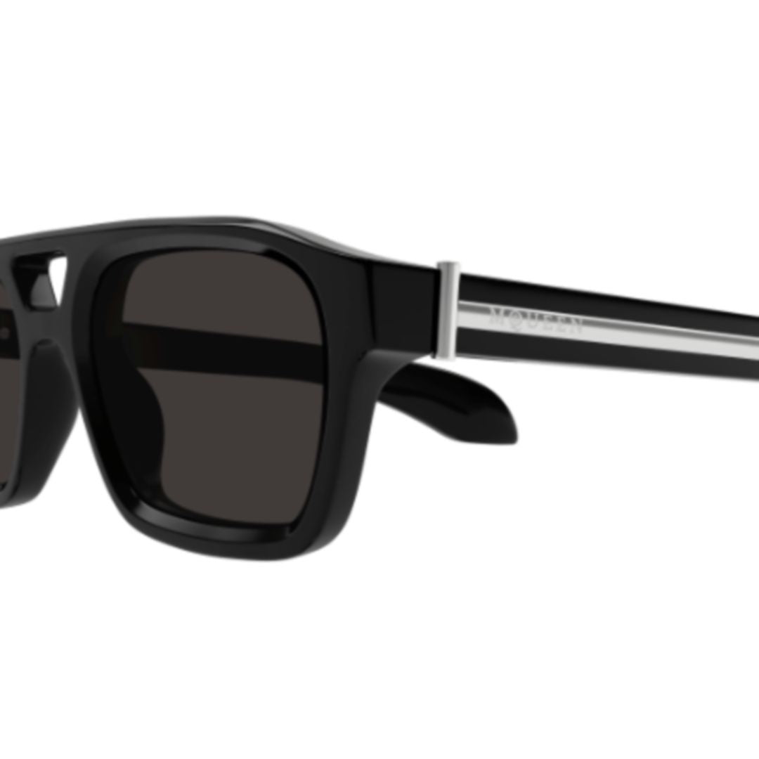 Am0505s Rectangular Frame Sunglasses with Glossy Black Finish