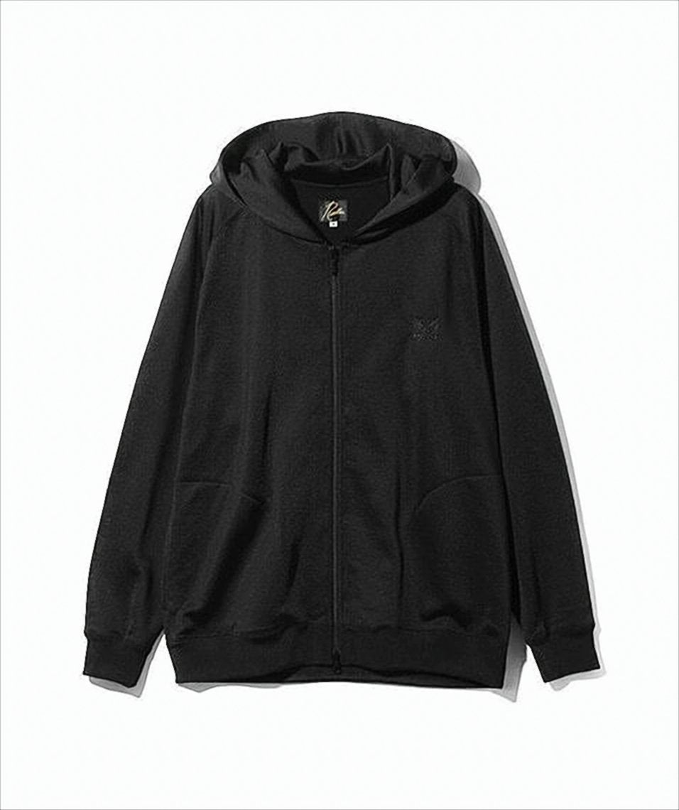 Black Zip-Up Hoodie with Relaxed Fit