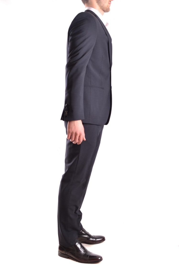 Tailored Dark Blue Jacket With Notch Lapels