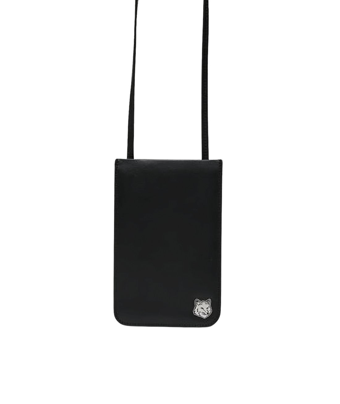 Rectangular Black Leather Crossbody Bag