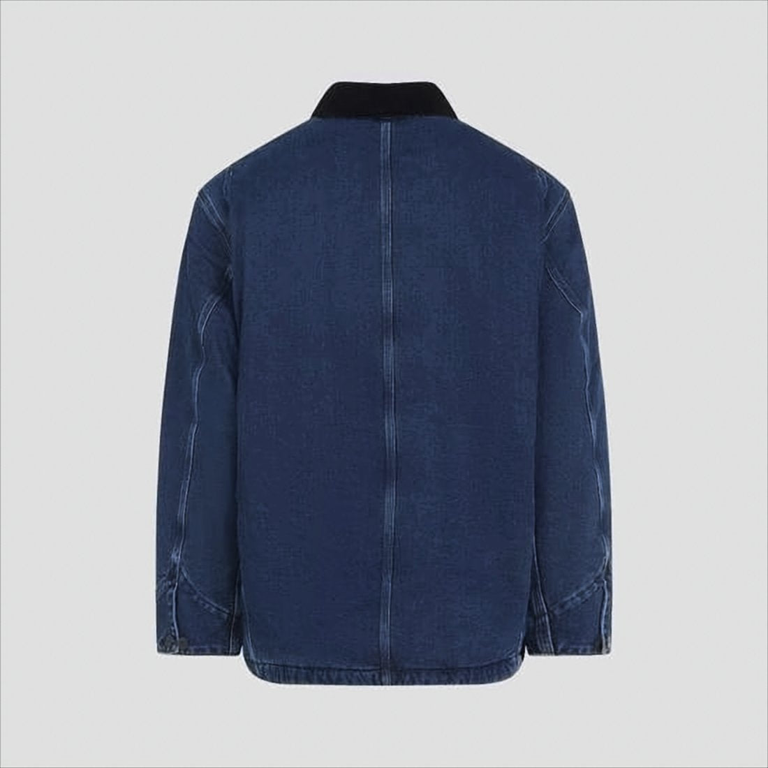 Classic Denim Coat With Corduroy Collar