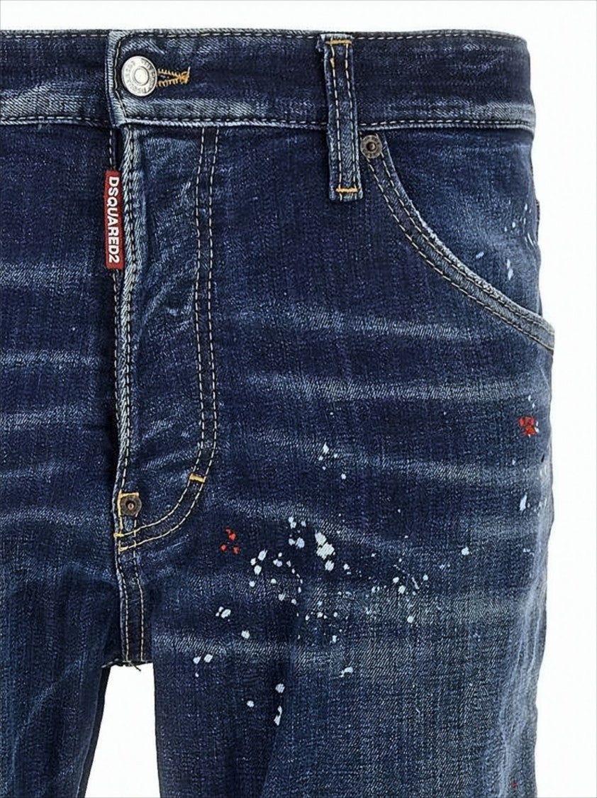 Slim Fit Distressed Denim Pants
