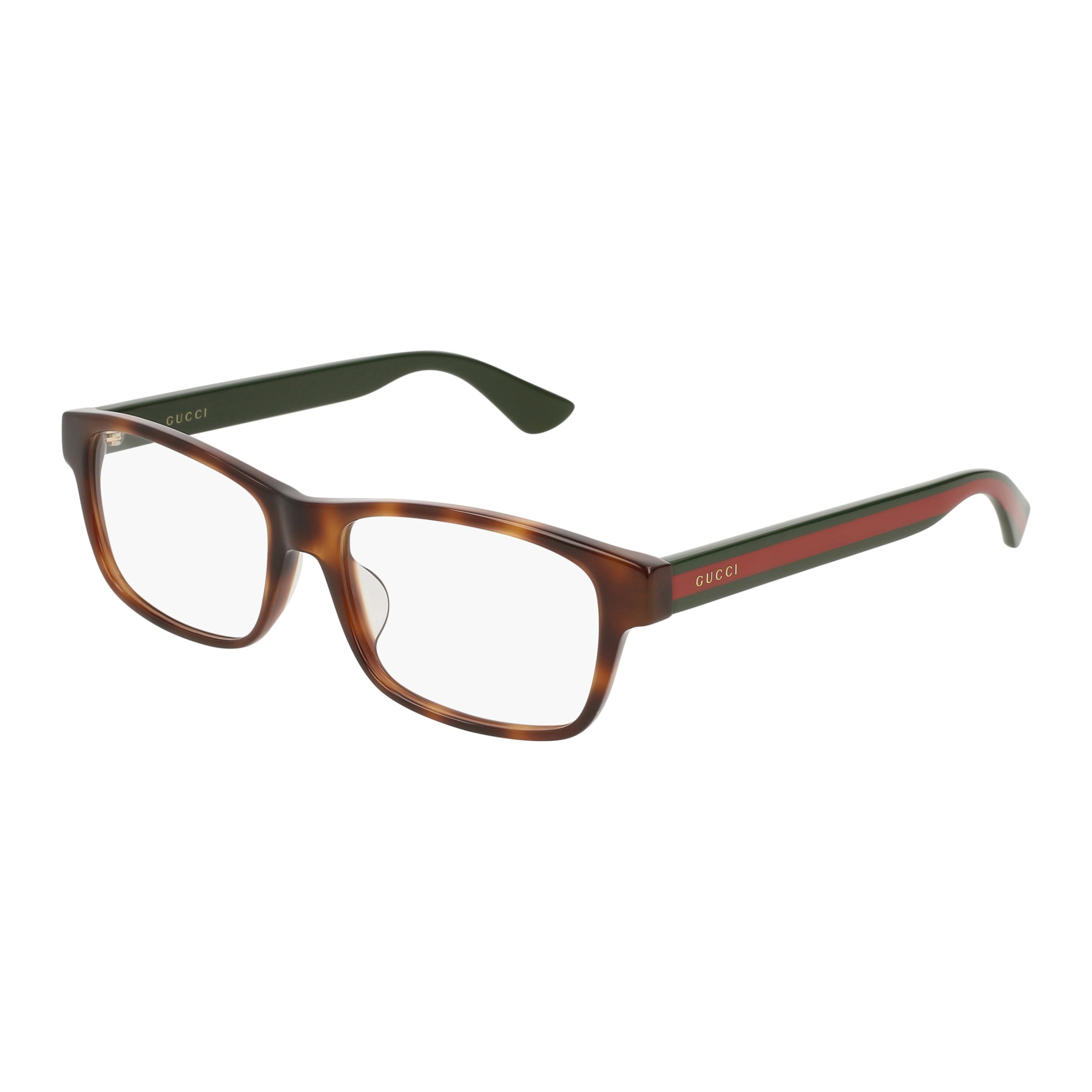 Gg0006oa Rectangular Tortoiseshell Sunglasses