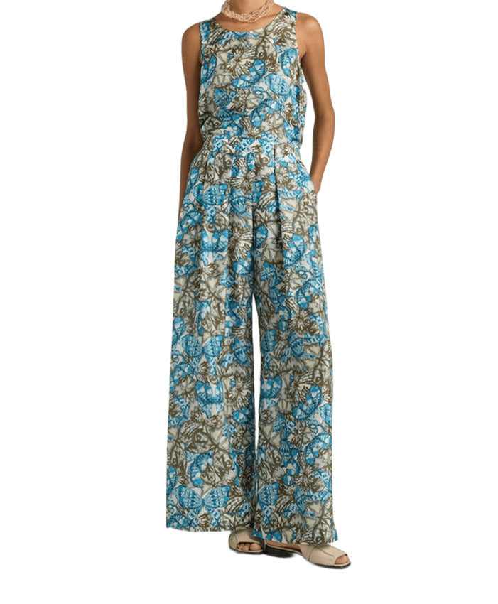 Printed Silk Palazzo Trousers