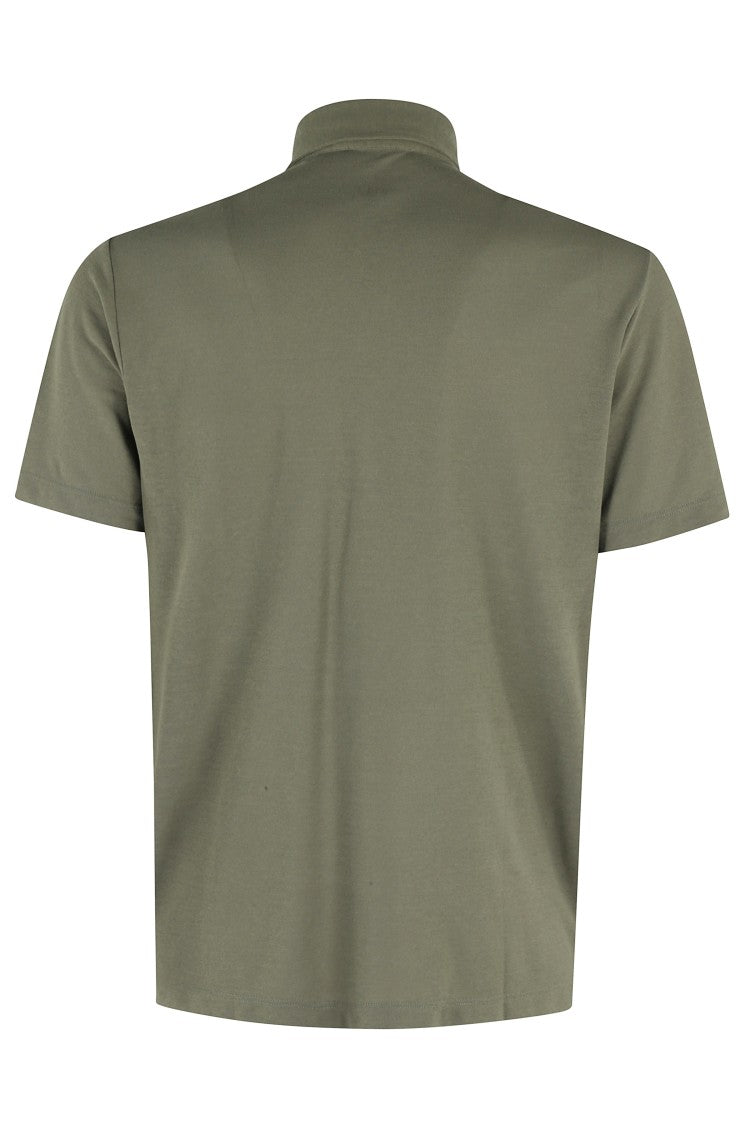Ice Cotton Polo Shirt With Buttoned Collar
