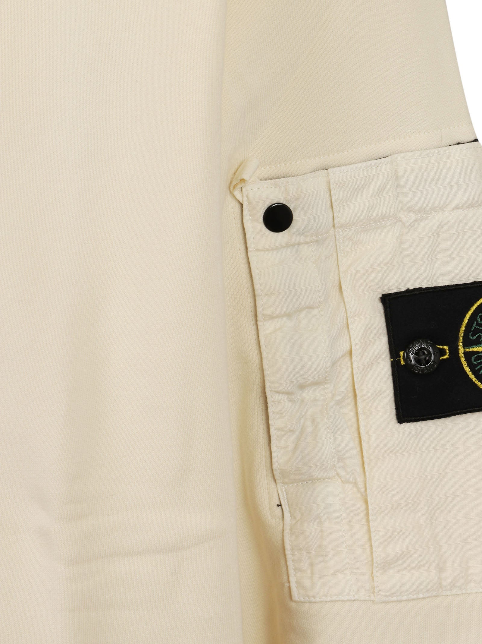 Cotton Fleece Sweatshirt With Seasonal Pocket And Branded Patch