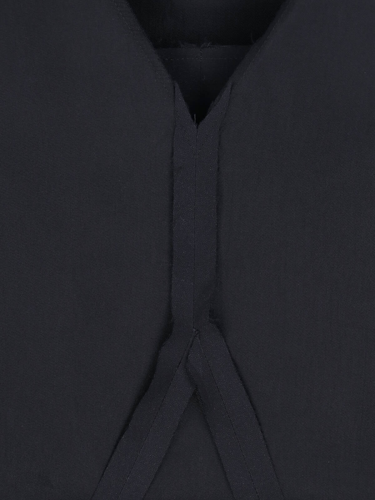 Black Geometric Raw-Cut Midi Dress