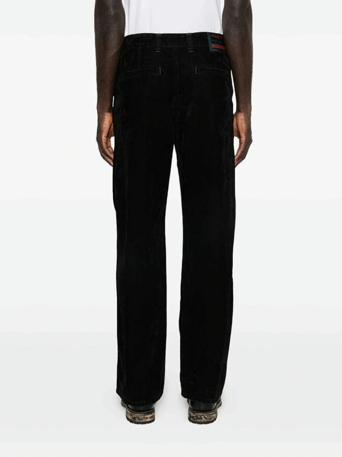 Straight-Leg Casual Pants with Textured Fabric