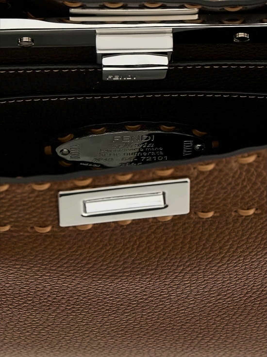 Trapezoidal Calf Leather Shoulder Bag