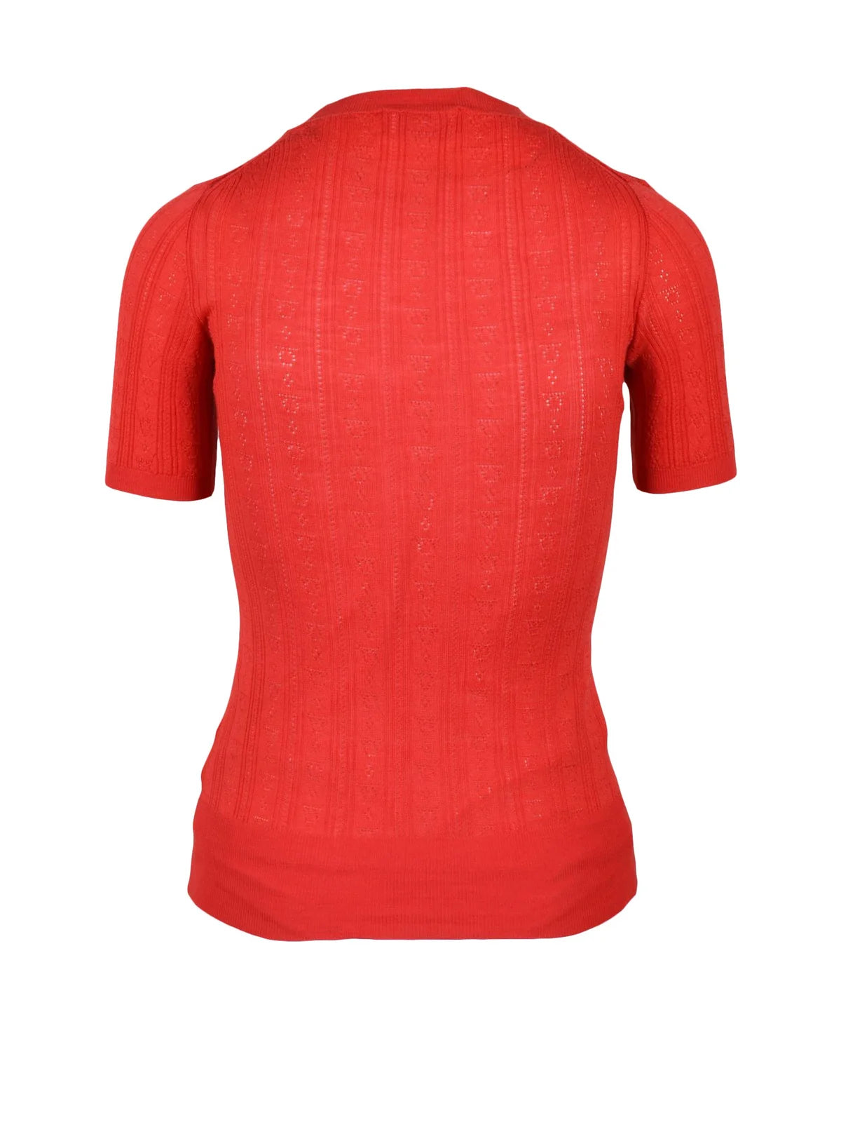 Red Wool Knit Top