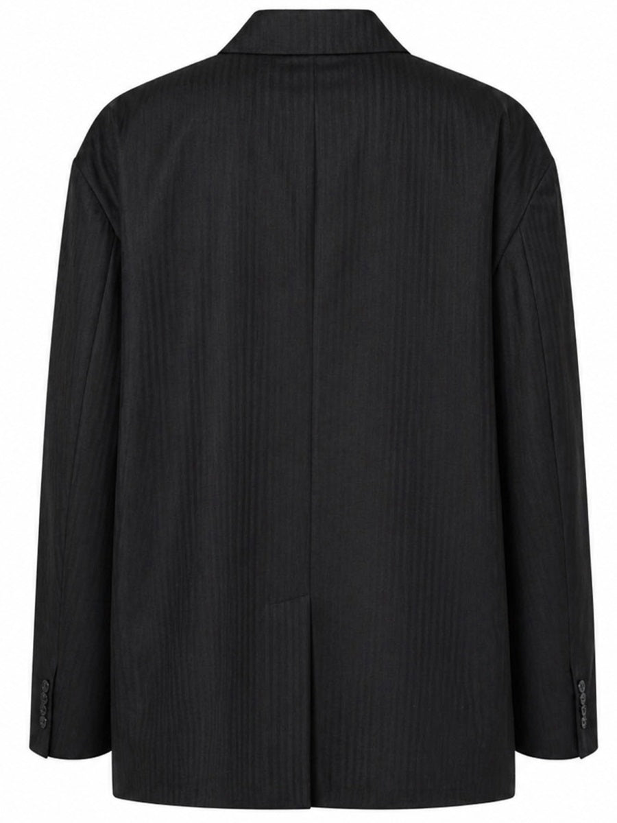 Deconstructed Jacket With Button Closure
